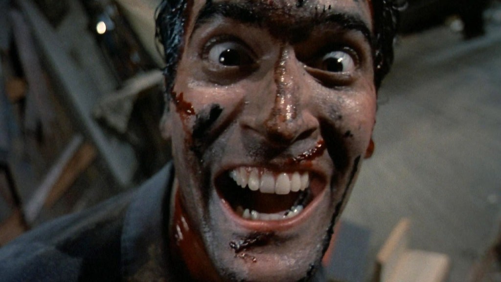 Evil Dead 2 Ash laughing