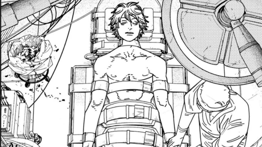 Denji being operated upon in Chainsaw Man chapter 156 (Image via Shueisha)
