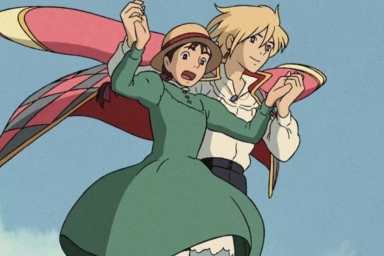 Sophie Hatter and Wizard Howl in Howl's Moving Casle