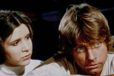 Carrie Fisher and Mark Hamill in Star Wars A New Hope