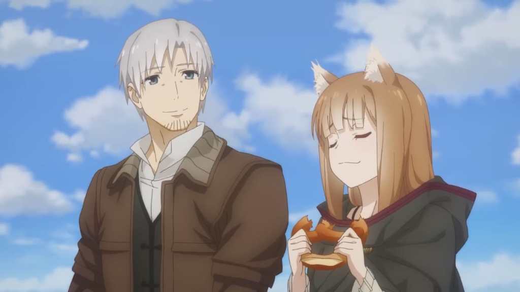 Kraft Lawrence and Holo in Spice and Wolf: The Merchant Meets the Wise Wolf