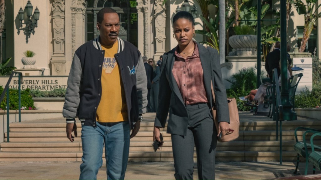Eddie Murphy and Taylour Paige in Beverly Hills Cops Axel F.