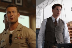 Glen Powell in Top Gun: Maverick and Josh Hartnett in Oppenheimer.