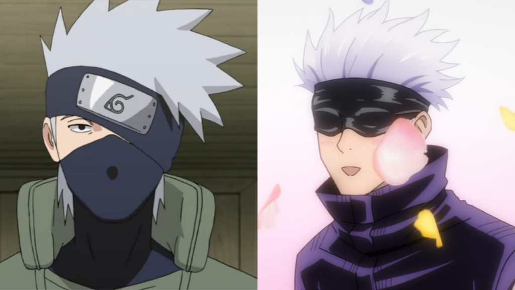 Hatake Kakashi in Naruto and Gojo Satoru in Jujutsu Kaisen