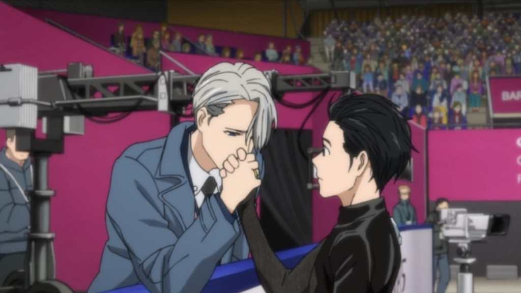 Viktor Nikiforov and Yuuri Katsuki in Yuri on Ice