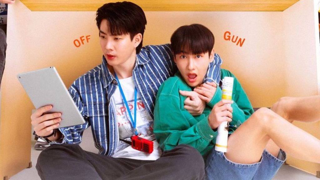 Off Jumpol and Gun Atthaphan in The Trainee poster