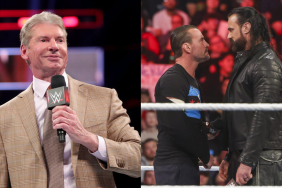 Vince McMahon and WWE Superstars CM Punk and Drew McIntyre