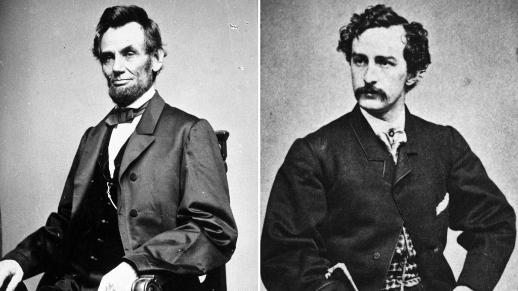 A photographic portrait showing Abraham Lincoln, Photograph of John Wilkes Booth