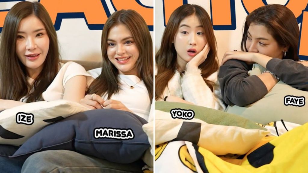 Ize Papichaya, Marissa Lloyd, Yoko Apasra, and Faye Peraya in Blank The Series SS1 Ep 3 Reaction