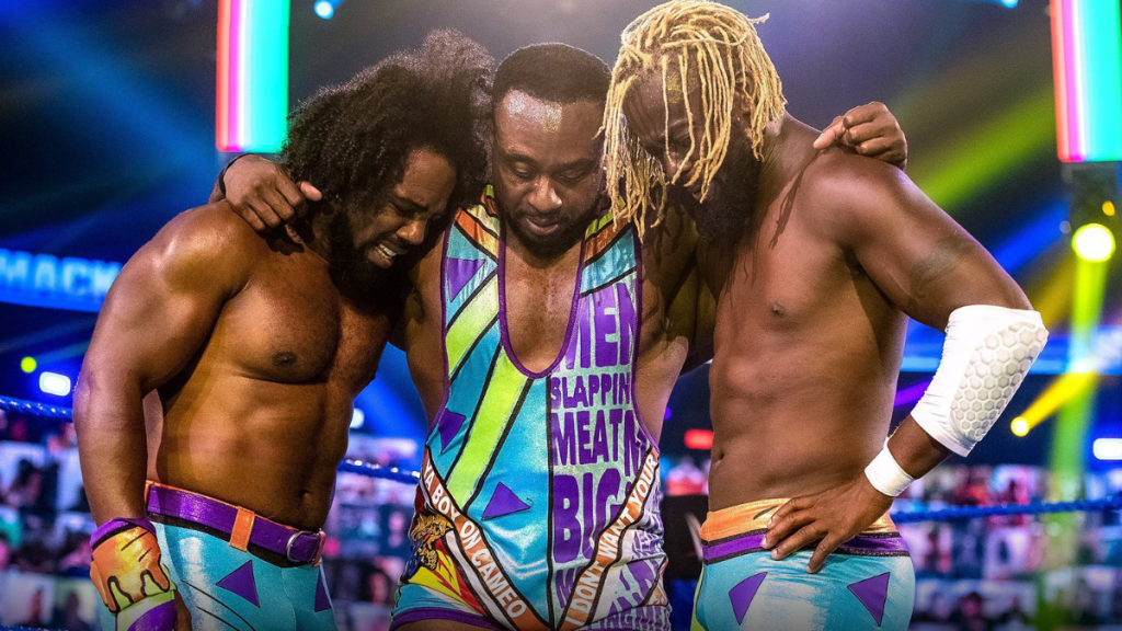 WWE's The New Day members Big E, Xavier Woods and Kofi Kingston