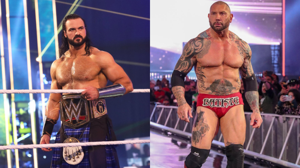 WWE legend Dave Bautista and Drew McIntyre