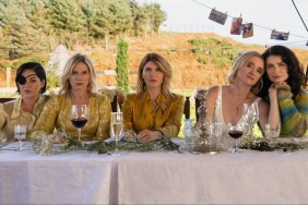 Five sisters sit down at a table in Bad Sisters Season 2.