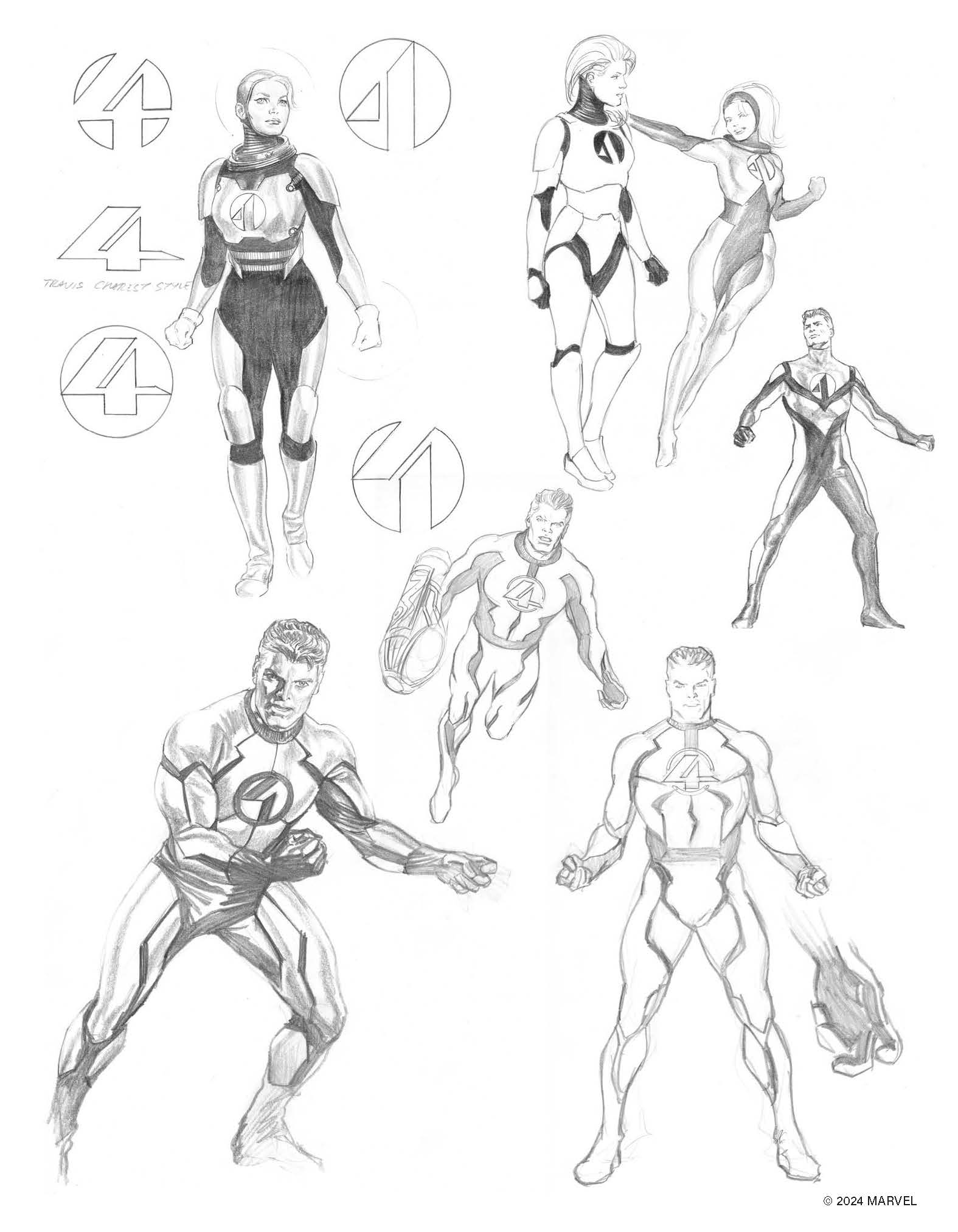 Exclusive Fantastic Four Art Showcases Alex Ross’ Costume Sketches for Full Circle Graphic Novel