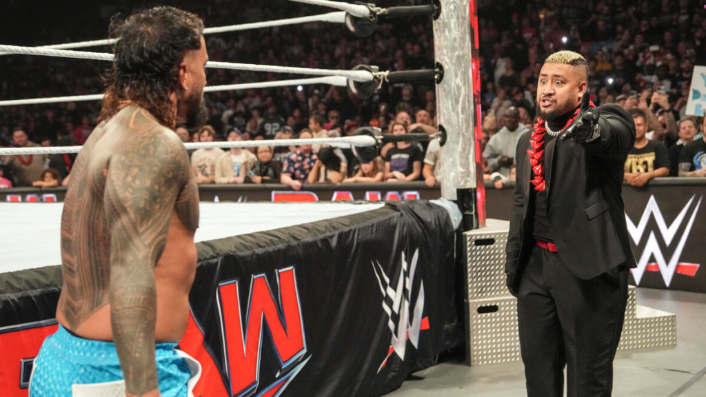 Solo Sikoa & The Bloodline interfered in Jey Uso's title match on WWE RAW