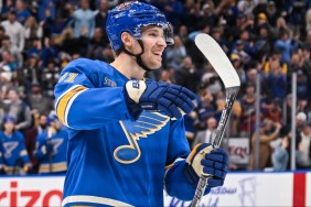 Blues’ Dylan Holloway Suffers Neck Injury vs Lightning