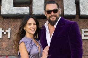 Jason Momoa & Adria Arjona Get Cozy at Minecraft Movie Premiere