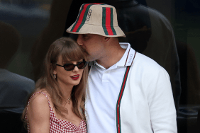 Travis Kelce proposing Taylor Swift