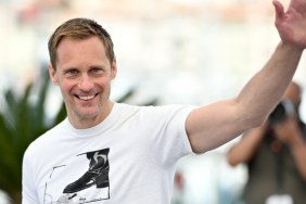 Alexander Skarsgård Kisses Pedro Pascal During Standing Ovation for Pillion