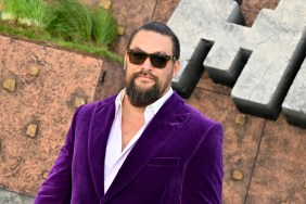 Jason Momoa attends the world premiere of "A Minecraft Movie" at Cineworld Leicester Square on March 30, 2025 in London, England.