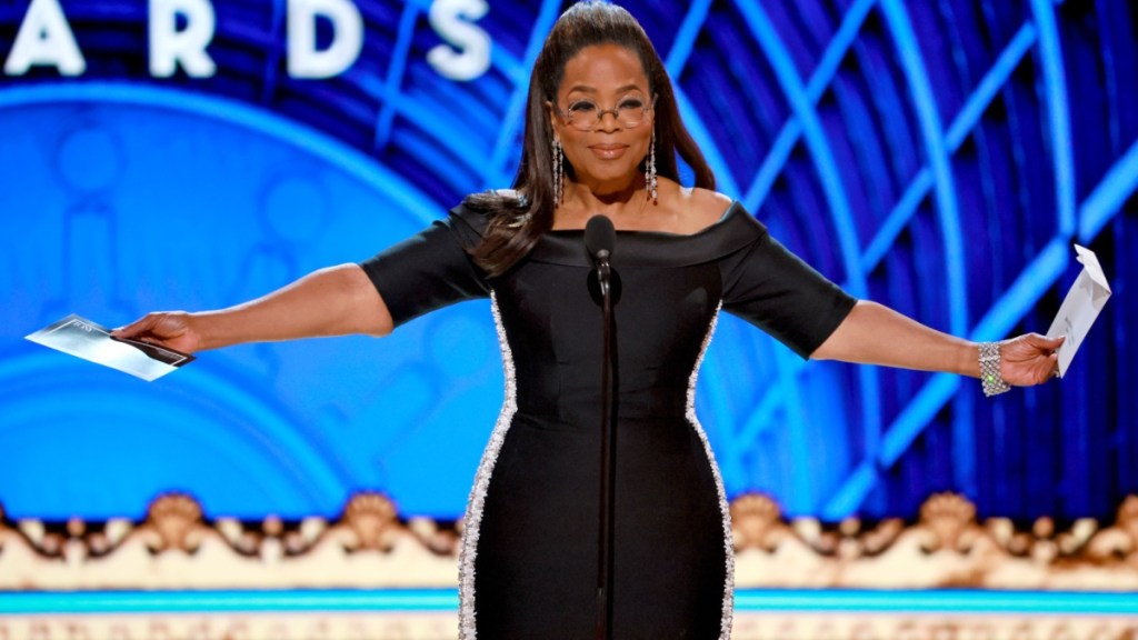 Oprah Winfrey & Cynthia Erivo Recreate Wicked 'Holding Space' Meme at Tony Awards