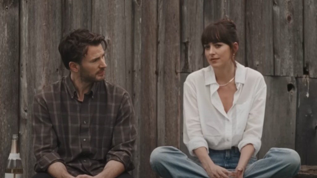 Dakota Johnson Helps Struggling ‘Captain America’ Chris Evans Open a Jar