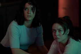 Two women look concered in Morgan: Killer Doll.