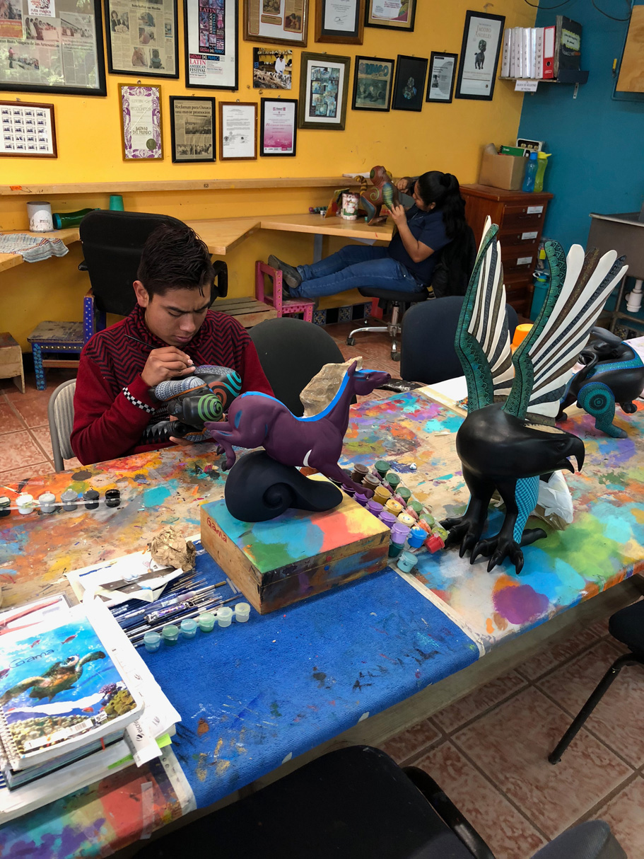 Jacobo and Maria Angeles Workshop & Alebrijes Crafts 