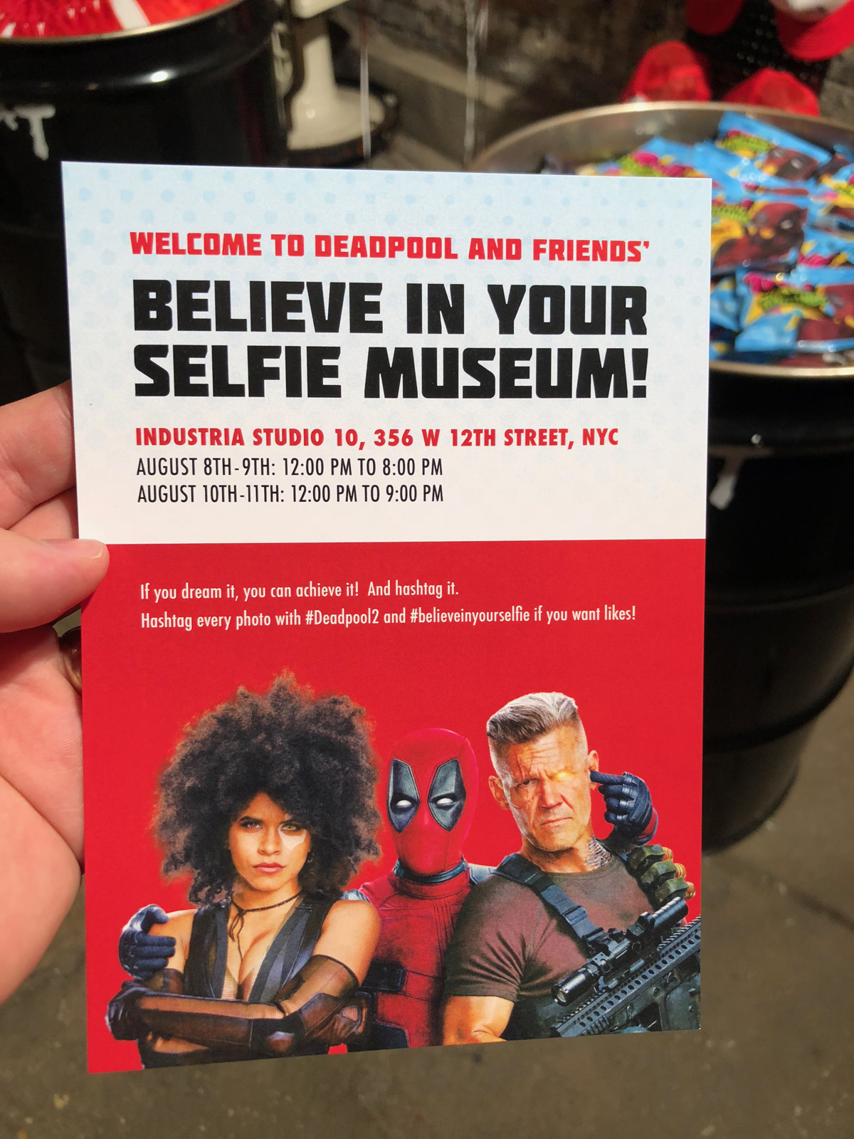 Deadpool and Friends' Believe in Your Selfie Museum