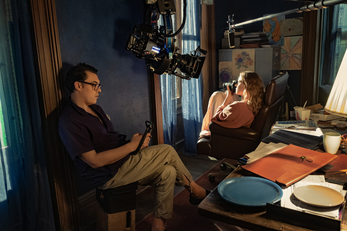 Woman in the Window (2021), Director Joe Wright with Amy Adams as Anna Fox.